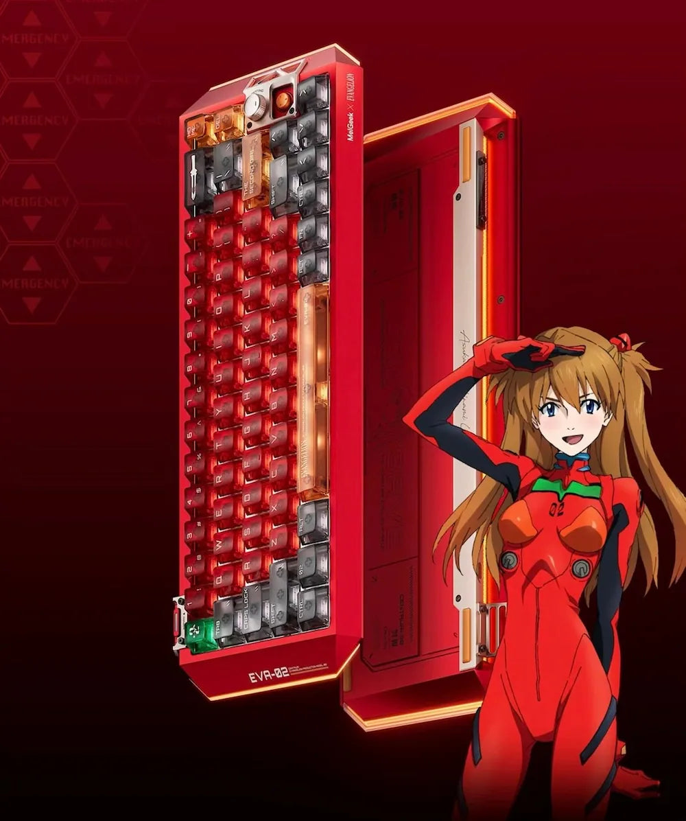 限定】MelGeek Centauri 60 エヴァ2号機 アスカ モデル 磁気キーボード