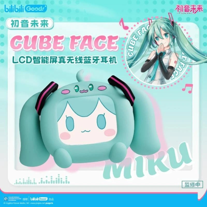 Bilibiligoods × 初音ミク 限定コラボ | 液晶ディスプレイ搭載 キューブ型 完全ワイヤレスイヤホン