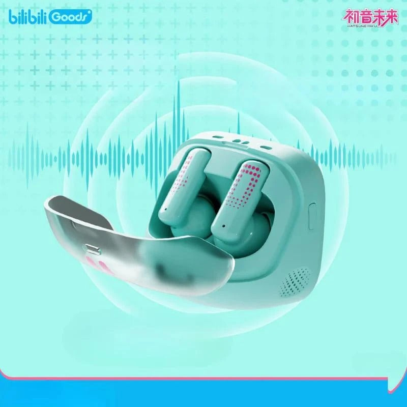 Bilibiligoods × 初音ミク 限定コラボ | 液晶ディスプレイ搭載 キューブ型 完全ワイヤレスイヤホン