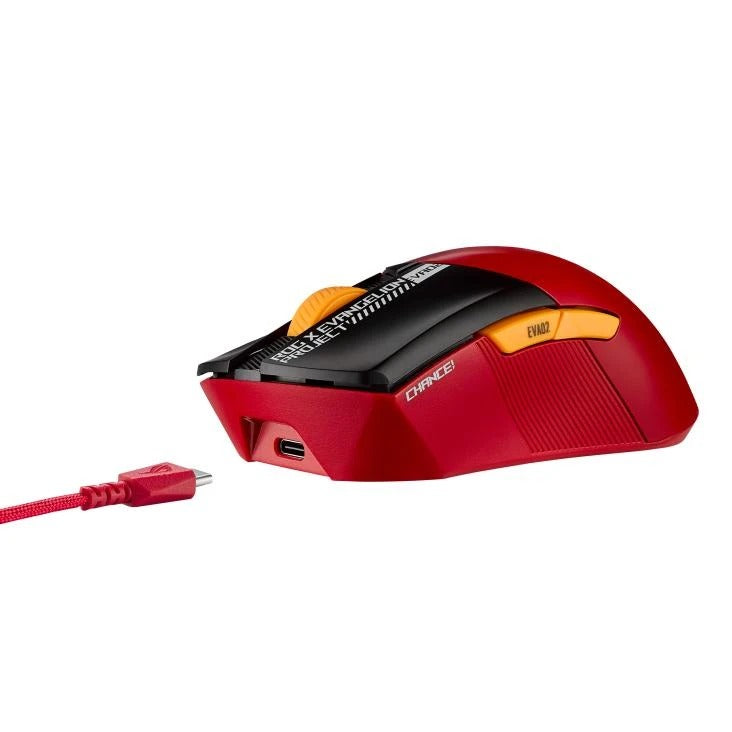 ASUS ROG × エヴァンゲリオン 限定コラボ ゲーミングマウス | Gladius III Wireless AimPoint 2号機モデル